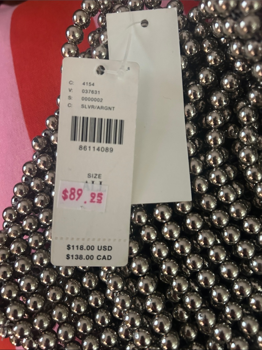 NWT Silver Beaded Anthropologie Bag - Picture 4 of 8